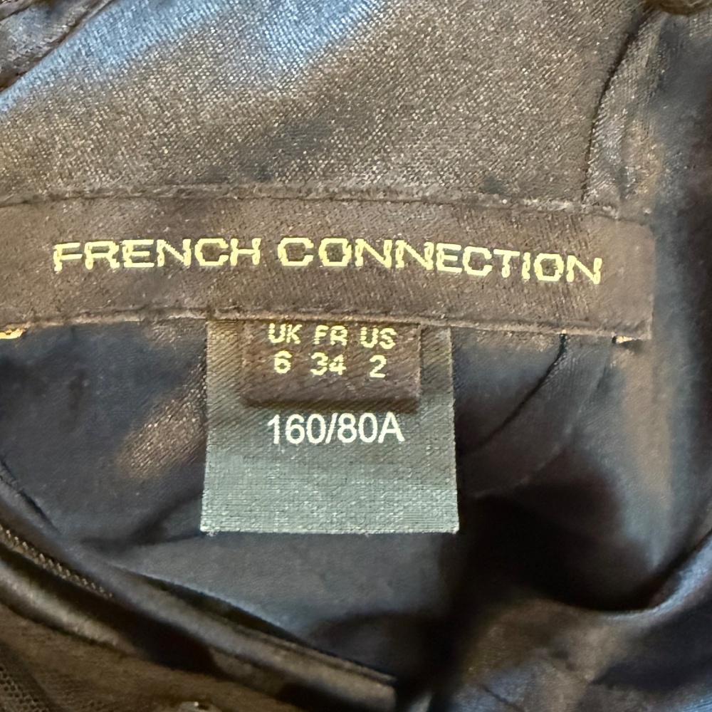 NWT French Connection RARE cocktail embroidered embellished tulle dress sz 2 - Picture 9 of 9